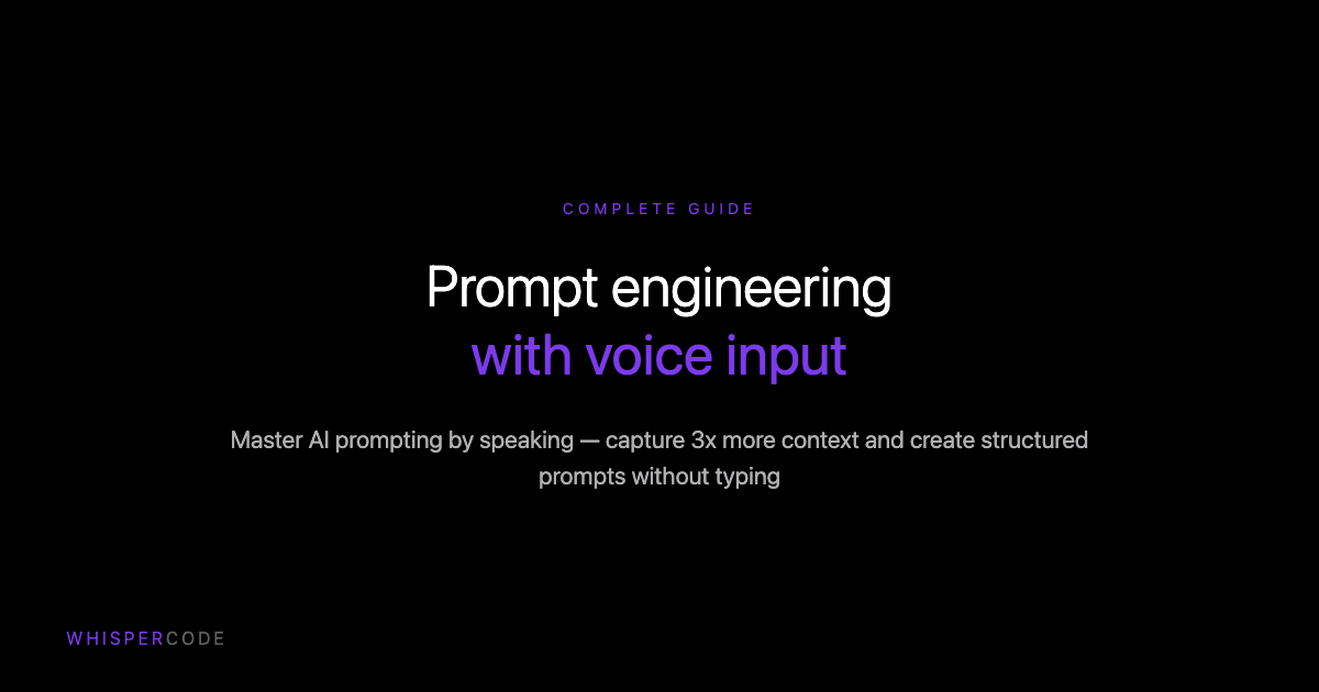Prompt engineering with voice input